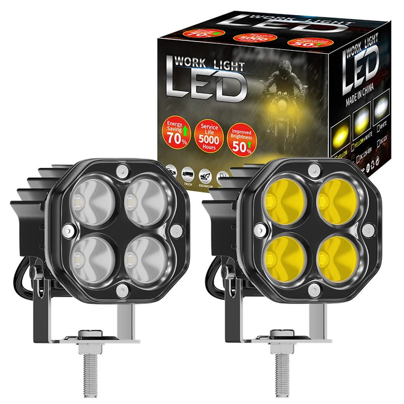 Супер яркие 3-дюймовые двухцветные светодиодные прожекторы 12 Вт противотуманные