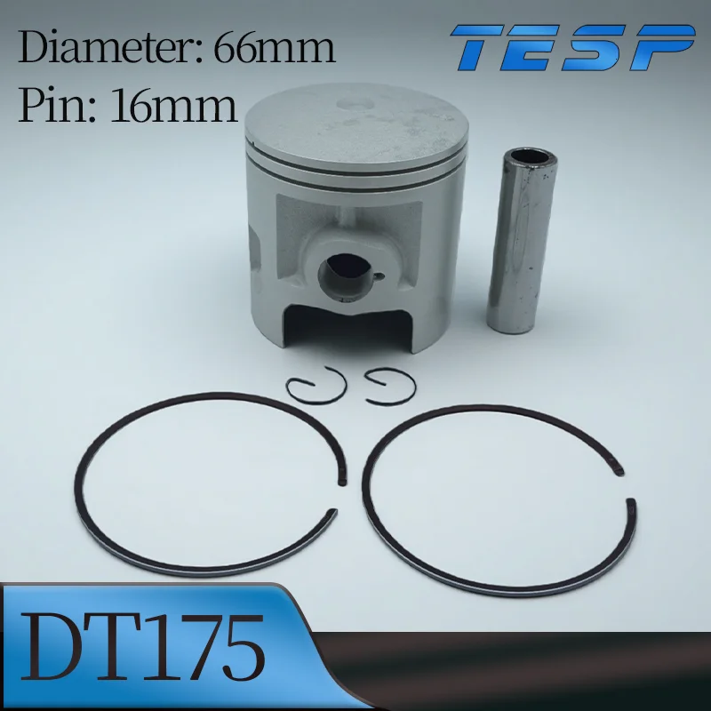 

Комплект поршней для мотоцикла Yamaha DT175 YT175 175CC, диаметр 66 мм, 16 мм, полный комплект поршней с кольцами