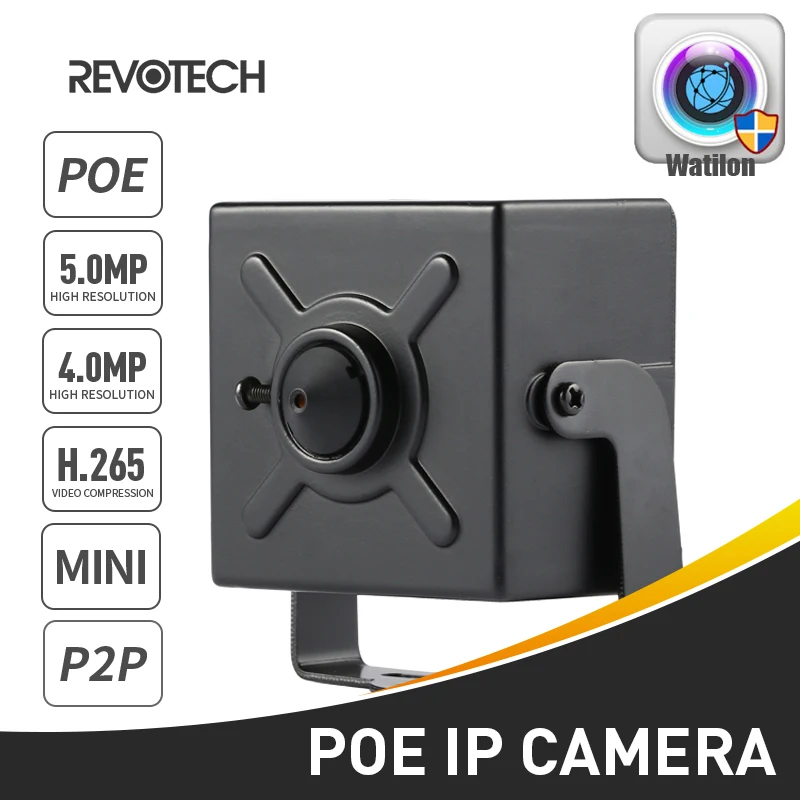 IP-камера POE Mini Type H.265 4 МП 5 Мп HD 1664P / 1440P объектив для помещений металлическая камера