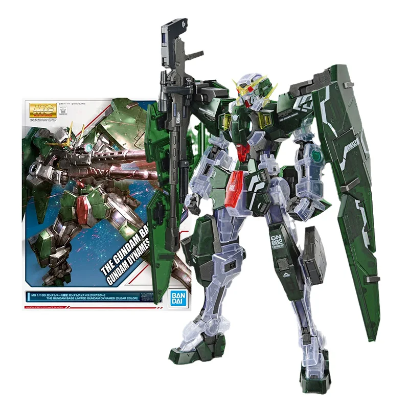 

Оригинальная модель Bandai Gundam в комплекте, аниме-фигурка MG 1/100 GN-002 Dynames, прозрачная коллекция Gunpla, экшн-фигурки, игрушки, детский подарок