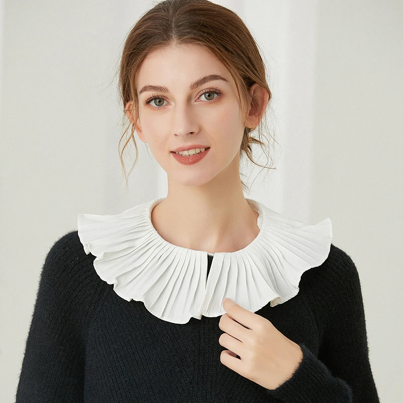 

1pc Fake Collar Shirt Women Shawl Detachable Shirt Collar Lace False Collar Lapel Blouse Women Clothes Accessories Faux Col