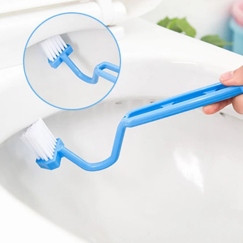 

Portable Curved Toilet Brush Plastic Bathroom Cleaning Brushes with Long Handle Toilet Dead Corner Home Floor Clean Tools
