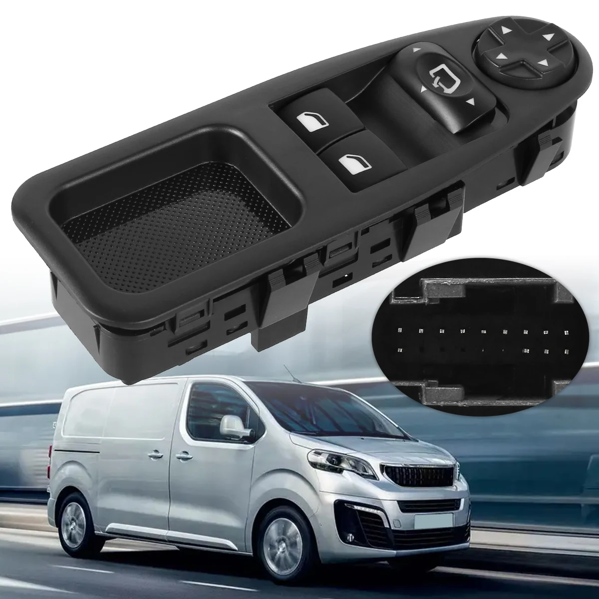 

Переключатель стеклоподъемника, новая пластиковая кнопка управления электрическим стеклом 6554.ZJ 6554ZJ, совместима с Citroen Dispatch