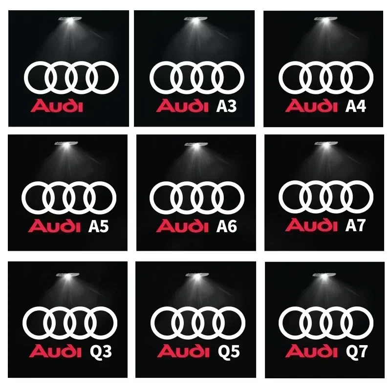 2X лампа приветствия двери автомобиля светодиодная проектора для Audi SLINE QUTTRO S2 S3 S4 S5