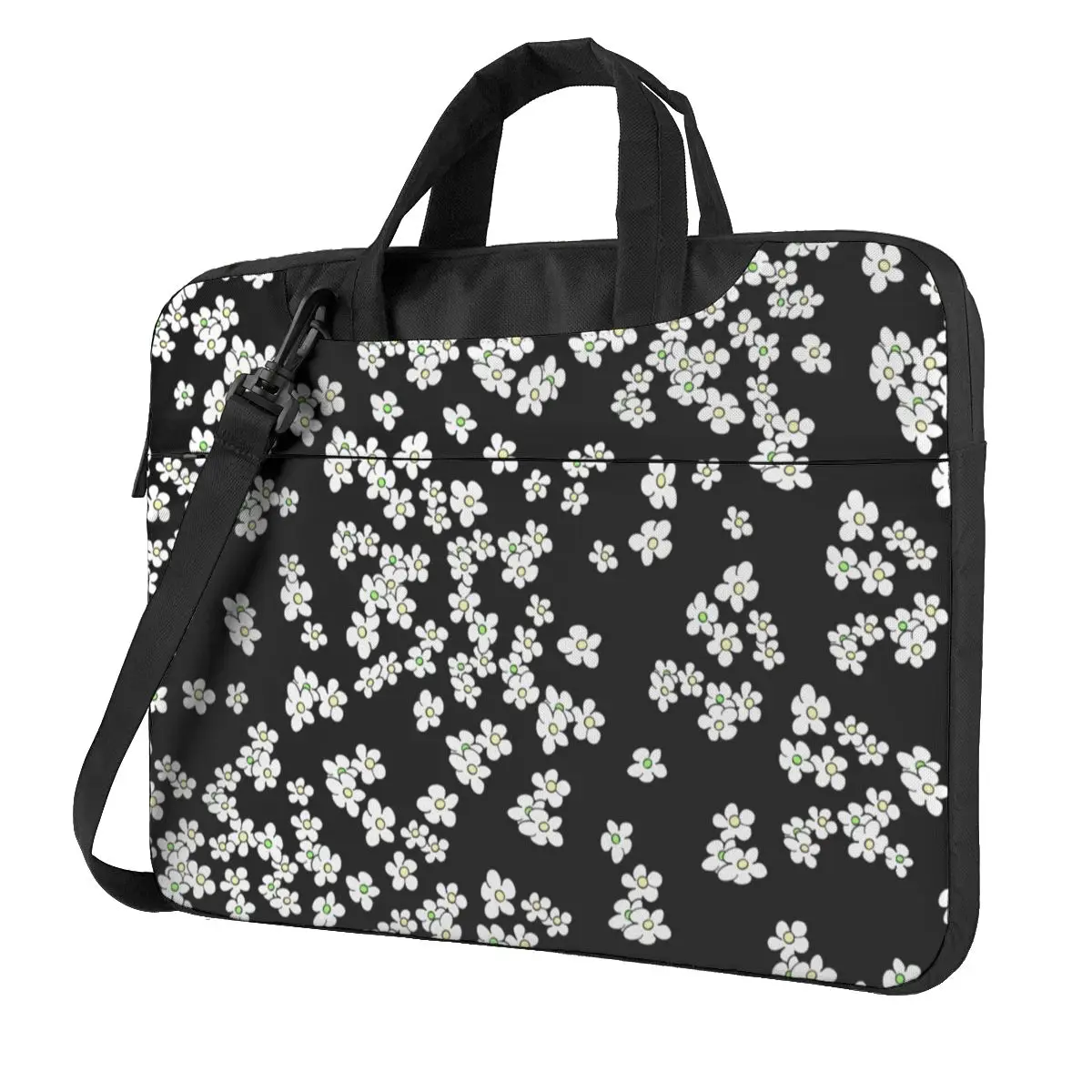 

Aussie Black And White Daisies Laptop Bag Spring Floral Print For Macbook Air Pro Xiaomi Lenovo Asus Stylish Waterproof Case