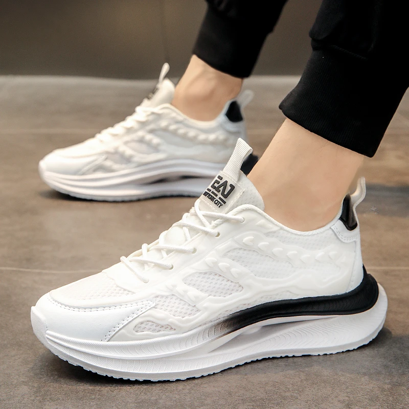 

Мужские Прогулочные кроссовки, легкие, Нескользящие, удобные, повседневная сетчатая обувь на шнуровке, для улицы, 2023