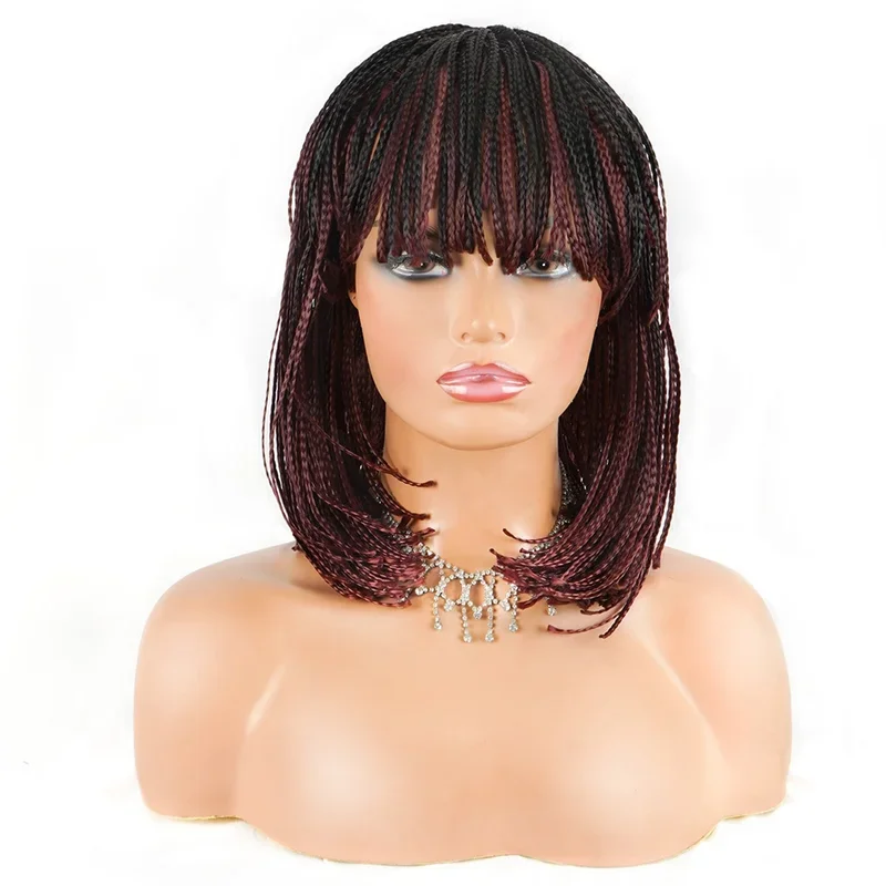 Новый синтетический короткий Плетеный парик Bob Box с тройным кукурузным плетением