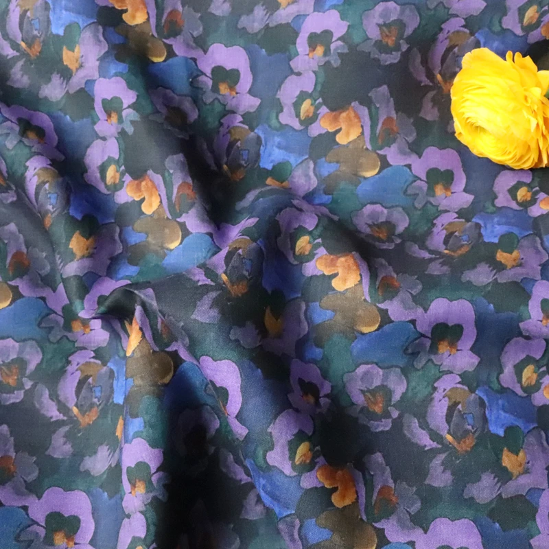 Высококачественное натуральное чистое белье из рами ткань с цифровой печатью