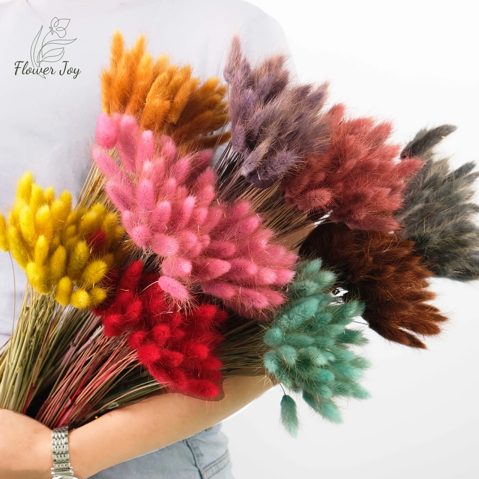 

30pcs Natural Dried Flowers Rabbit Tail Grass Bouquet Boho Home Decor Wedding Party DIY Craft Shooting Props Theme Decoration