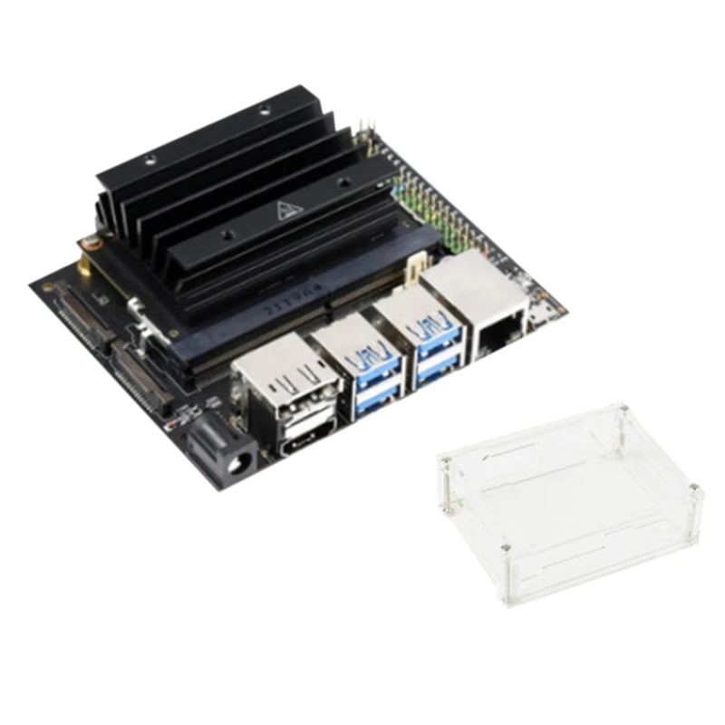 

Набор разработчиков для Jetson Nano 4 Гб, Малый компьютер, искусственная интеллектуальная макетная плата «сделай сам» с акриловым корпусом