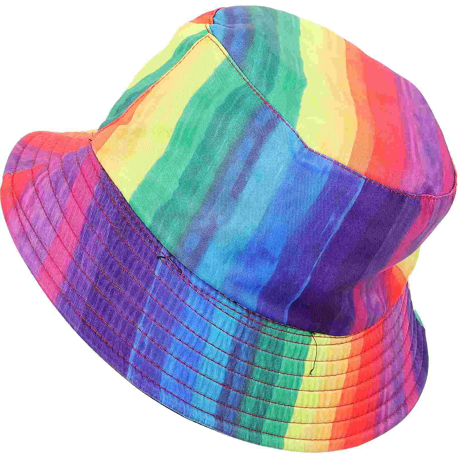

Rainbow Bucket Hat Lesbian Pride Parade Party Supply Costume Cosplay Hiking