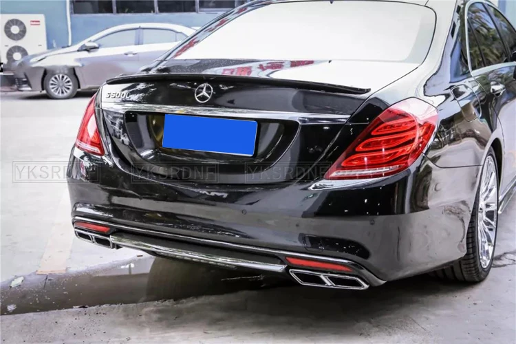 W222 спойлер из углеродного волокна AMG стиль Багажник губа багажника для Mercedes S