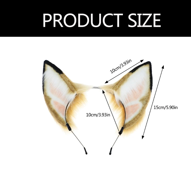 Повязка на голову с собачьими ушками ручной работы повязка в стиле аниме