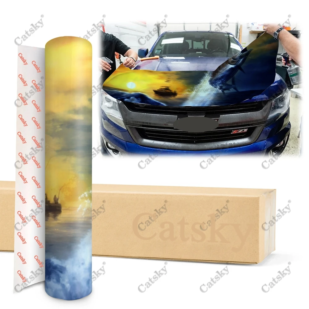 Marlin наклейки на капот автомобиля Самоклеящиеся Автомобиль SUV виниловые