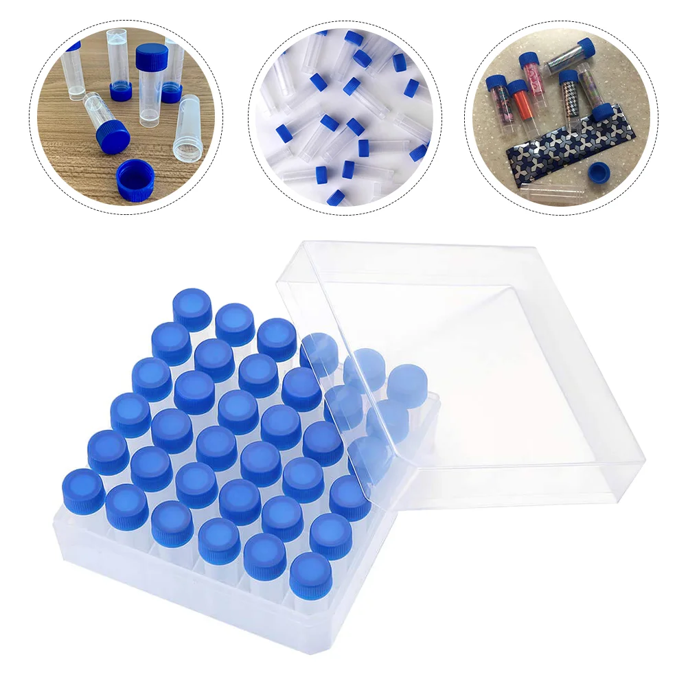 

5 Ml Mini Plastic Bottles Cryovial Experiments Equipment Freezing Tubes Lids Scale