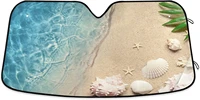 car windshield sunshade starfish beach sand wave foldable sunshade uv protection car interior sunshade