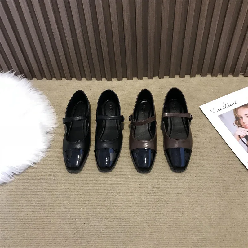 

Туфли женские из ПУ кожи, с круглым носком, без застежки