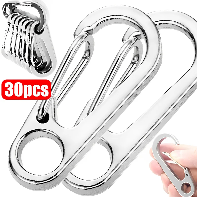 

Mini Carabiner Keychain D-Ring Key Chain Spring Clips Aluminium Alloy Hang Buckle Survival EDC Outdoor Camping Keyring Tool