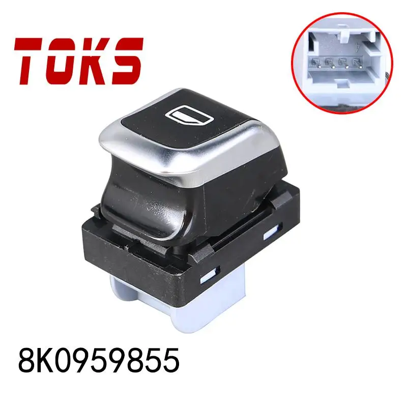 

8K0959855 Passenger Side Electric Window Control Switch Button For Audi A4 8K2,B8 8KH,B8 8K5,B8 A5 8T5 8TA Q5 2008- 8K0959855A