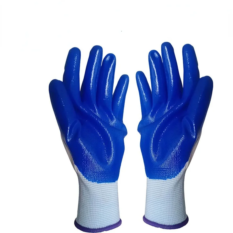 

1Pair Oil-proof Working Gloves Protective Safety Heavy Duty Wear-resistant Gloves for Outdoor Labor Anti-cut High Quality