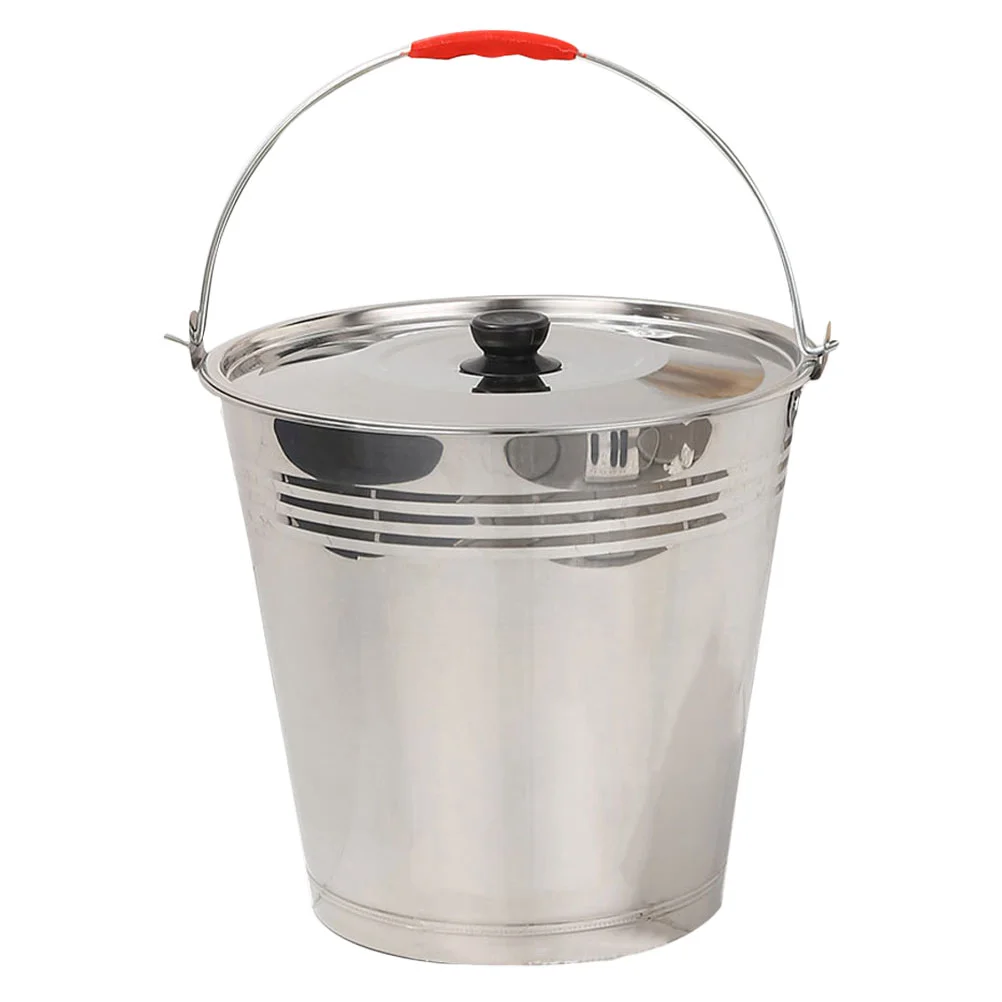 

Milk Bucket Multi-functional Stainless Steel Household Ice Container Containers Lids