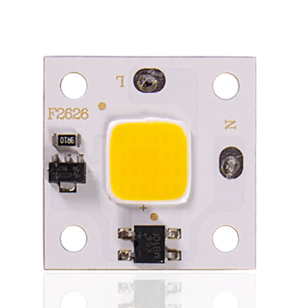 

10PCS 1PCS Welding Free 10W High Power COB LED Chip for Spotlight Floodlight AC220VIntegrated Light Beads Aluminum White Warm