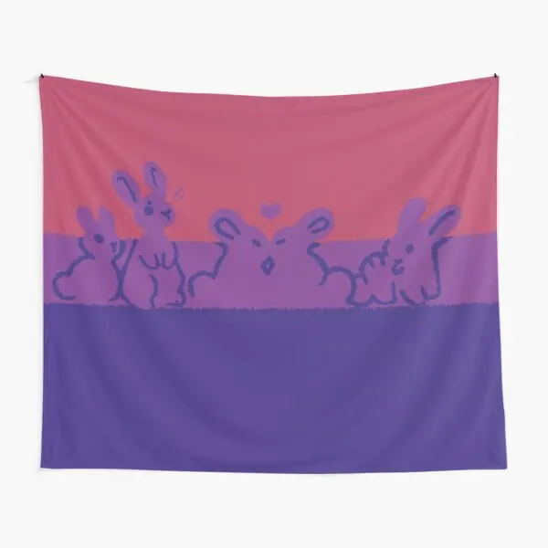 

Гобелен Bi Flag с кроликами, декор для гостиной, художественное висячее украшение для спальни, йоги с цветным принтом, дорожное одеяло, полотенце, красивое домашнее