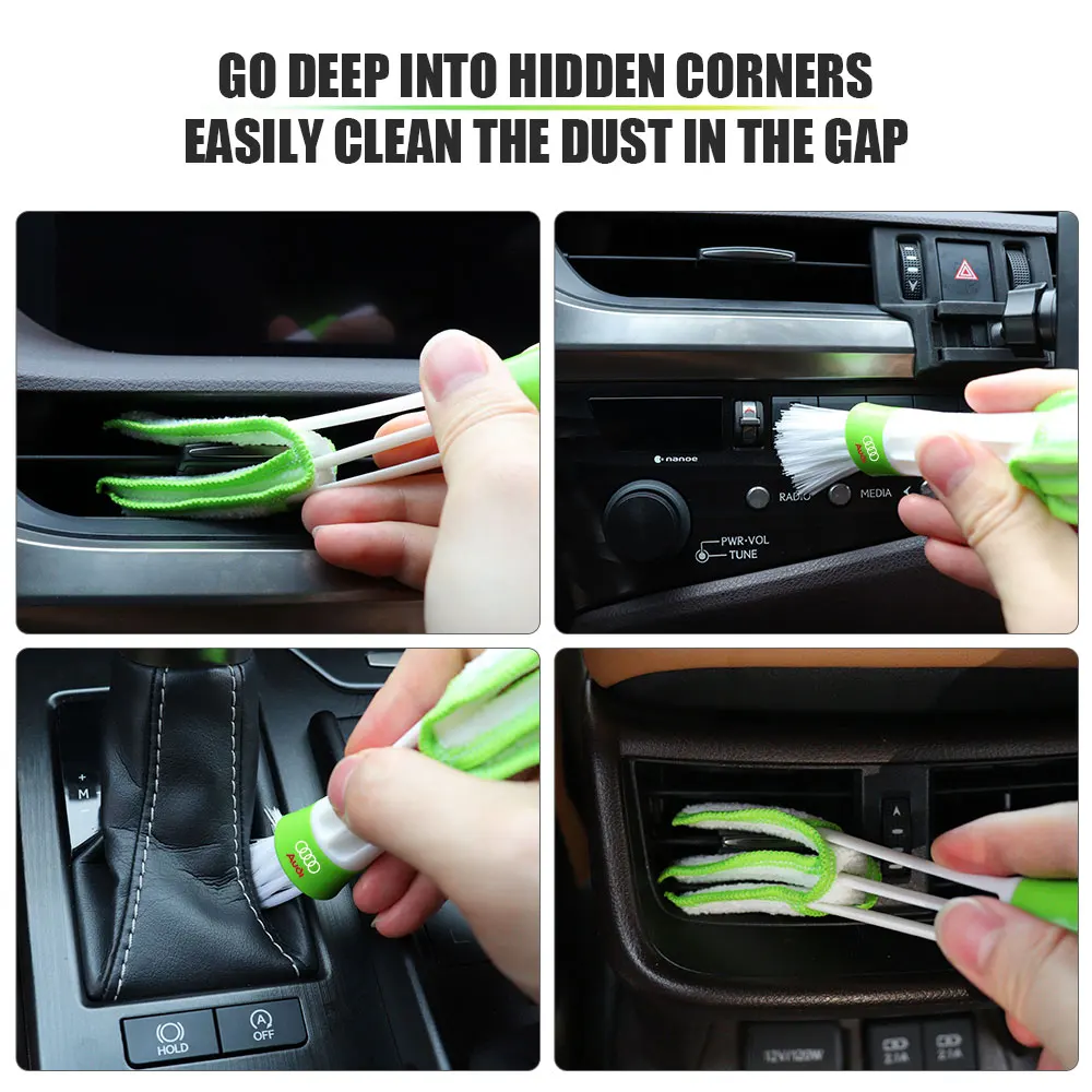 Автомобильная Двухсторонняя щетка для чистки и удаления пыли Audi A4 B8 8P A3 A5 A6 C7 A1 A7 A8