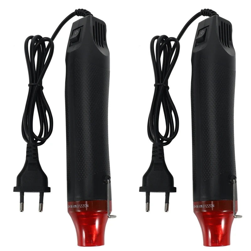 

2X EU Plug 220V 300W DIY Mini Hot Air Heat Gun Tool For Wrapping Shrink Tubing Drying