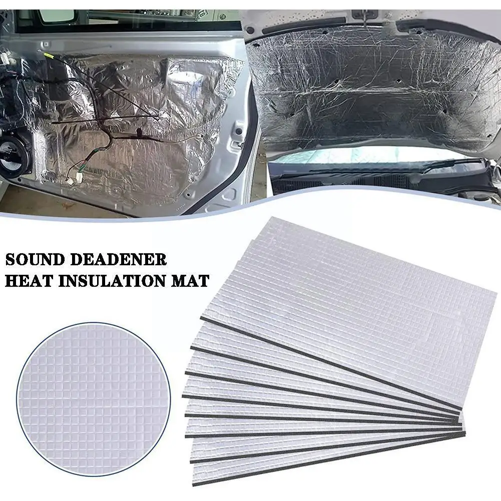 

1/10Pcs Sound Deadener Noise Heat Insulation Mat Car Van Proofing Hood Car Insulation Car Sound Accessaries Deadening Insul X4T8