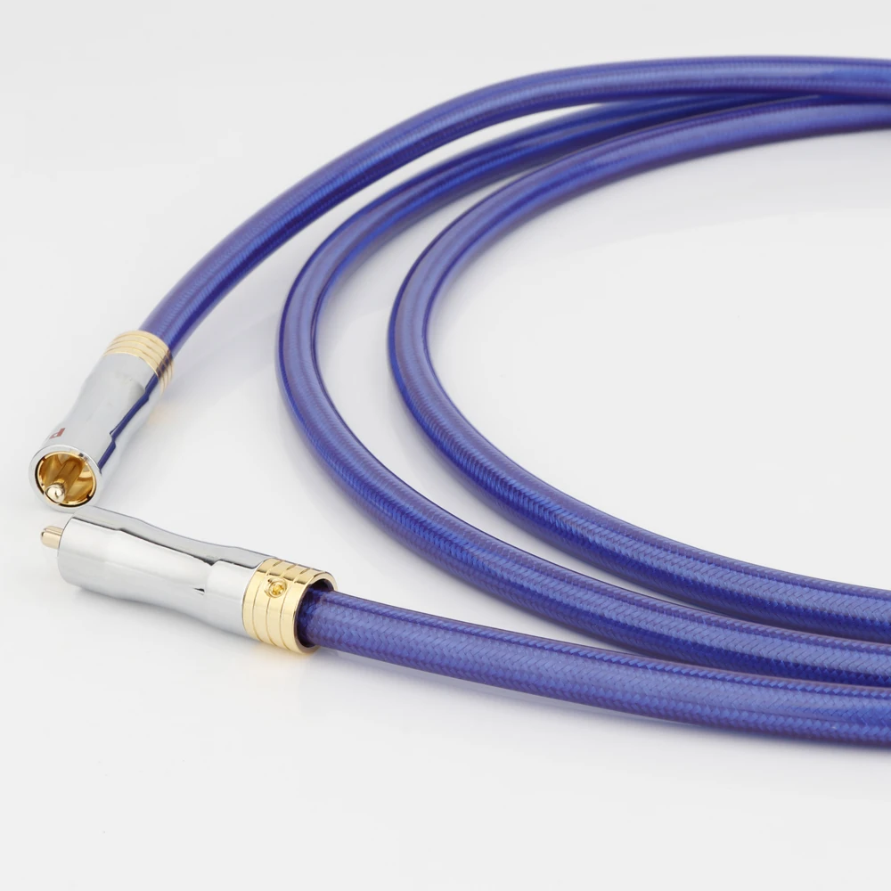 VDH 75 Ом HiFi коаксиальный аудиокабель с серебряным покрытием, цифровой аудиокоаксиальный кабель, RCA к стандарту