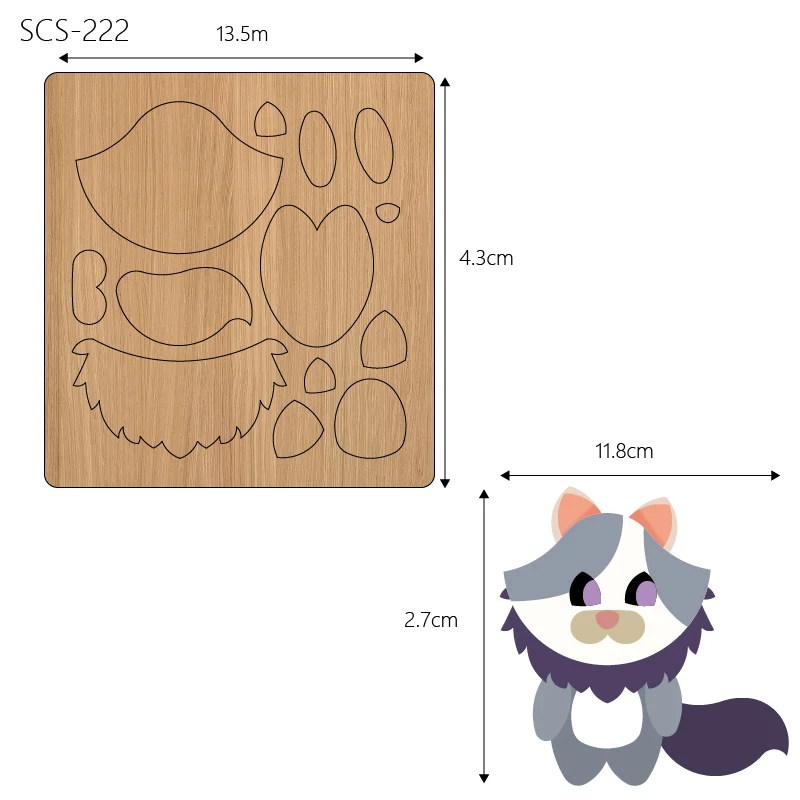 SCS222 кошка автомобильный телефон инструмент деревянный режущий нож штамп