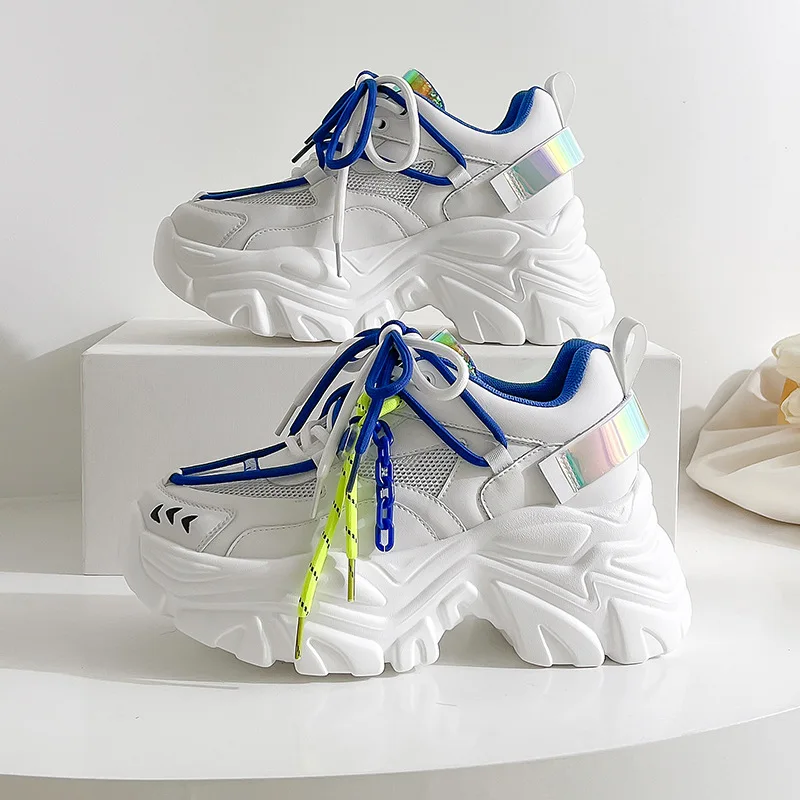 WUYAZQI New breathable fashion women's shoes inside increased candy color sports shoes women's casual running shoes women's Q8