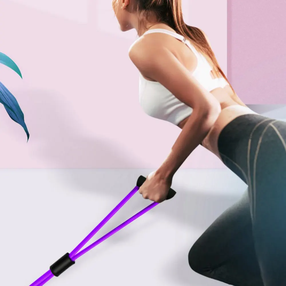 

Yoga Resistance Exercise Belt 8-shaped Pull Rope Chest Expander Elastic Fitness Tension Belt