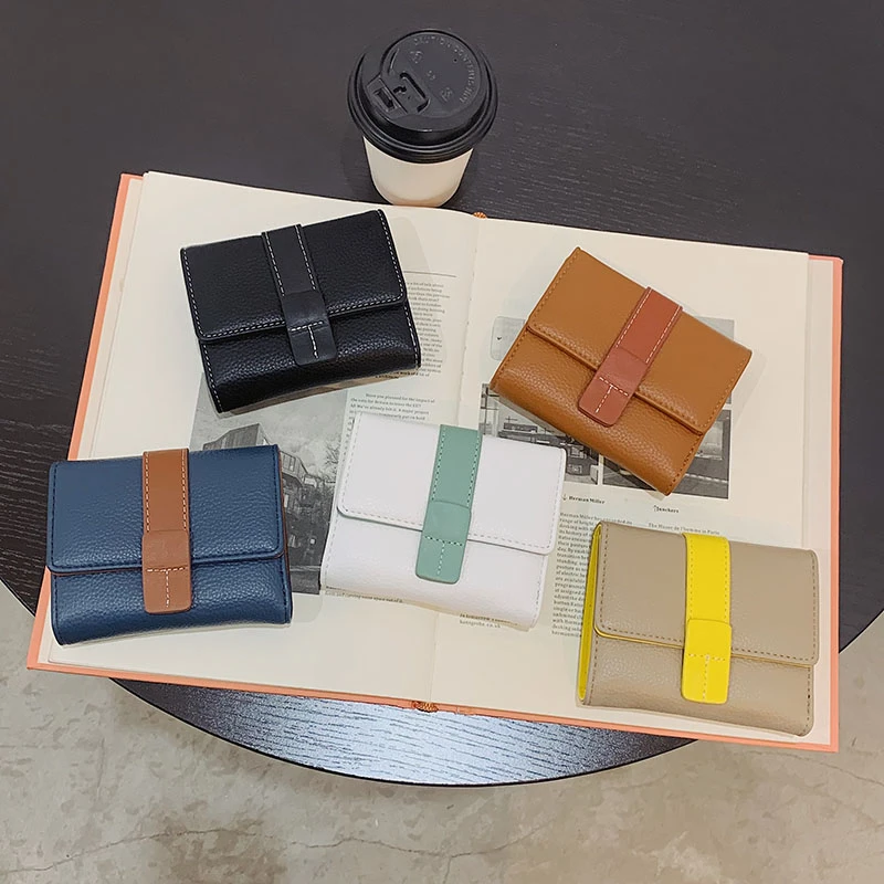 

Ladies Short Small Wallet New Explosive Card Holder Zipper Coin Purse Folding Mini Thin Wallet