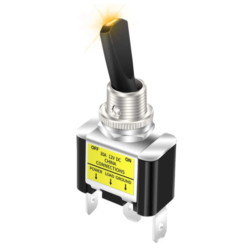 

LED Тумблерный Переключатель 30А 12В 3 контакта