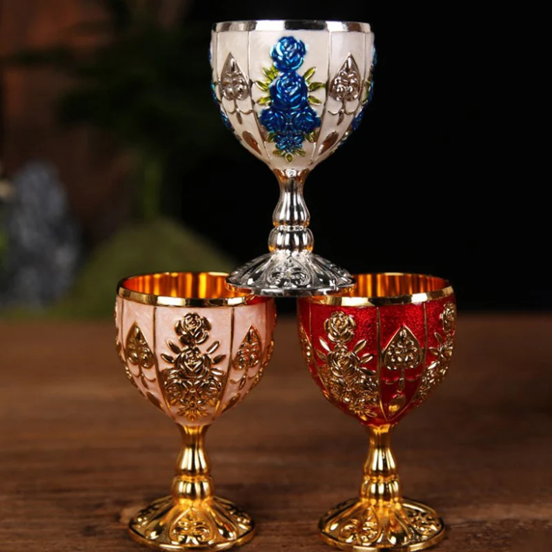 

30ML Retro Creative Small Beverage Wine Cup Gold European Style Home Bar