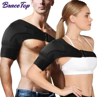 bracetop sports care adjustable compression shoulder brace support holder for injury prevent sprain soreness tendinitis bursitis