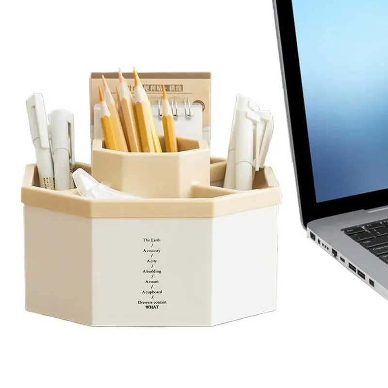 

Cute Rotating Pen Holder Pencil Organizer Pen Storage Container Desktop Storage Box Pencil Organizer School Stationery
