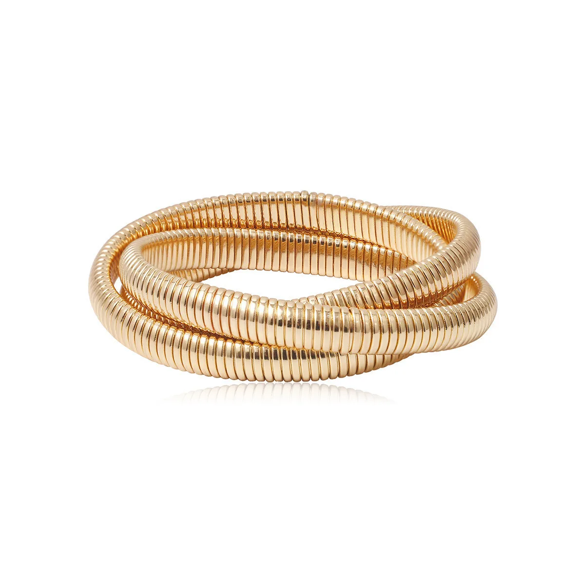 

TRIPLE COBRA SNAKE BANGLES Vintage Gold Omega Cobra Stackable Bangle Bracelet for Women Men Loveshack Style Jewelry & Accessorie