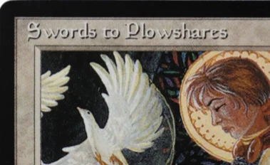 Фото Высококачественные TCG-прокси-карты LK15 Flare of Fortitude Replenish Savannah Lions Solitude Swords to Plowshares (Black-Core) №2