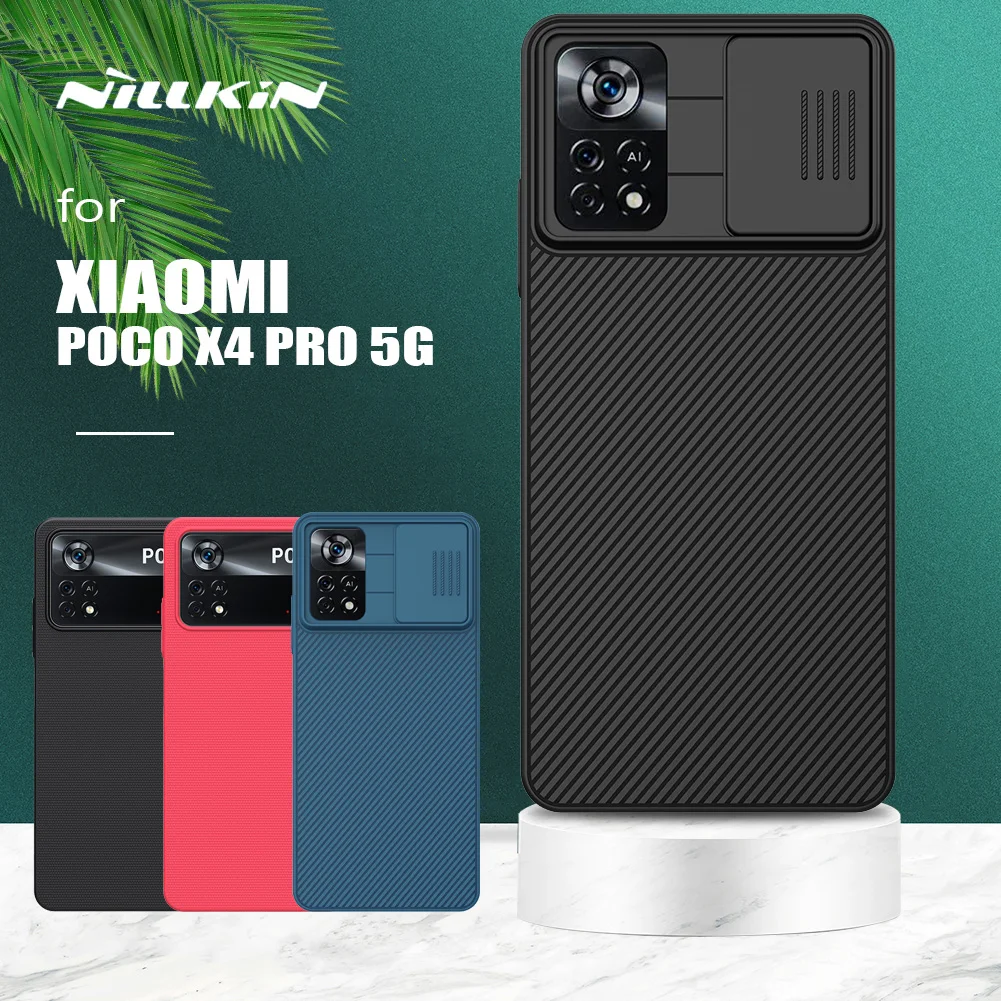 

Чехол для Xiaomi Poco X4 Pro 5G Case Nillkin Camshield Slide Camera Case Frosted Shield Cover for Xiaomi Poco X4 Pro 5G NFC Lens Case