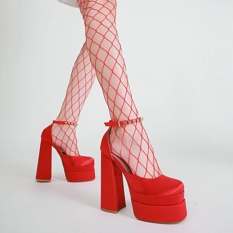 

2023 New Sexy Women's Party Nightclub Shoes Banquet Platform Sandals Women Shoes Super High Heels Wedding Shoes Plus Size 35-43