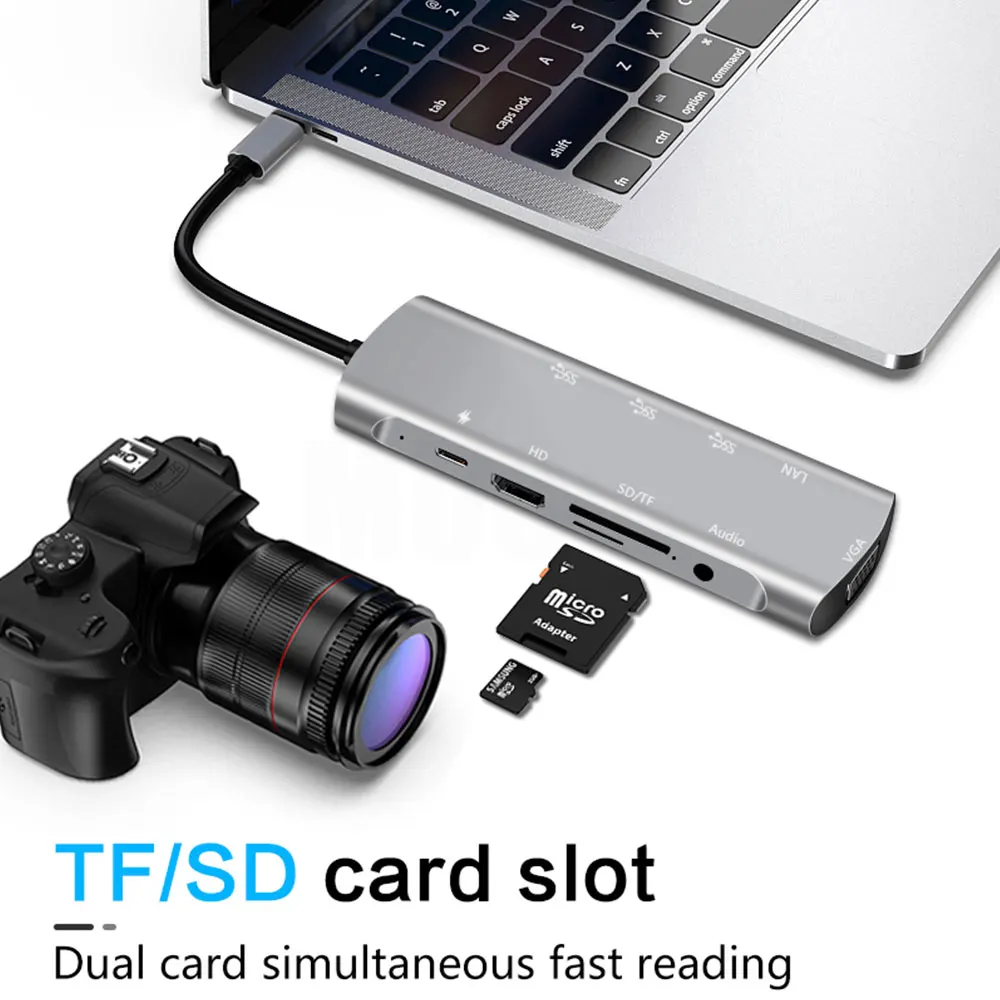 USB-концентратор MUCAI Type C на HDMI 4K 30 Гц RJ45 USB 3 0 |
