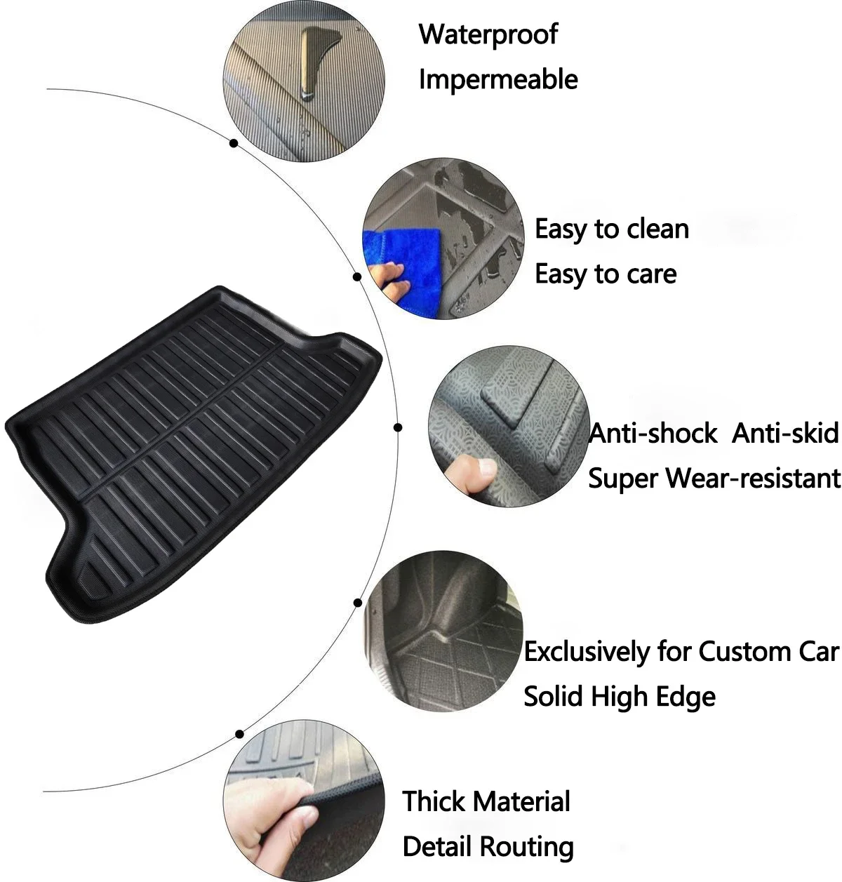 Коврик для багажника автомобиля Chevrolet Tracker 2019 2020 2021 2022 2023 аксессуары напольный