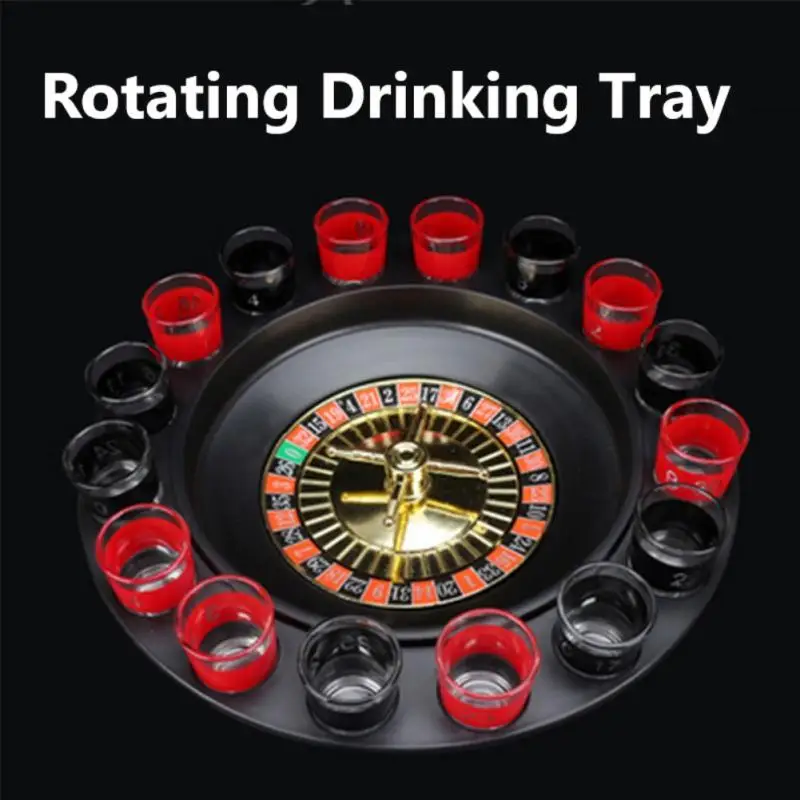 

Transparent Glass Bar Russian Turntable Shooting Glass Wine Cup 16 Hole Roulette Game Shot Glasses Bar Funny Tools Drinking Game