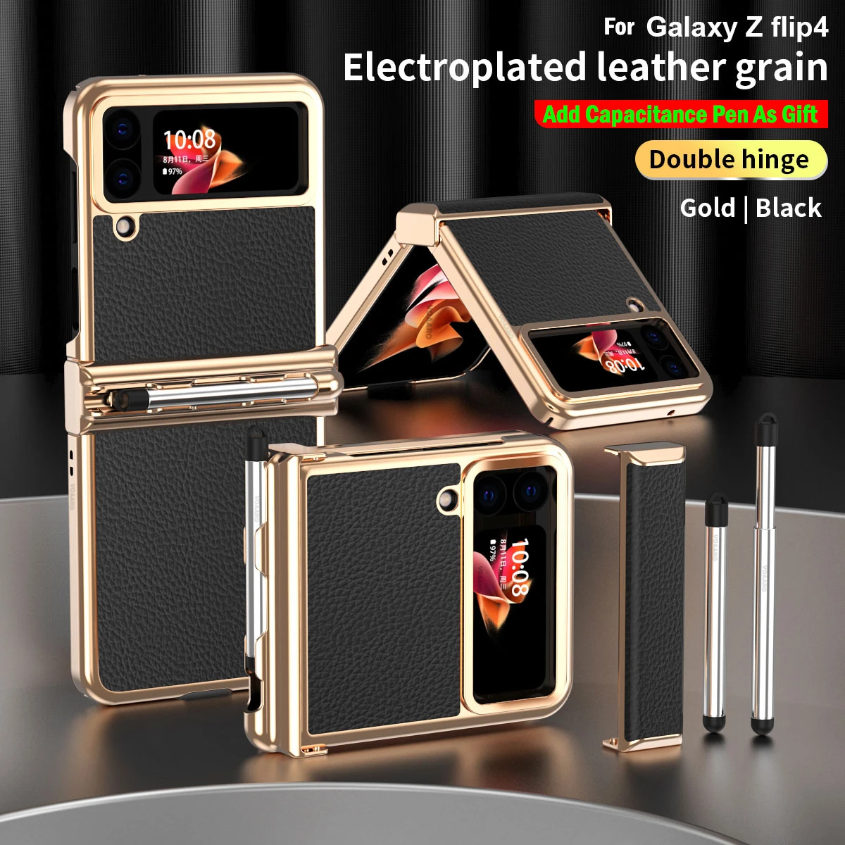 

Чехол-книжка с емкостной ручкой и двумя петлями для Samsung Z