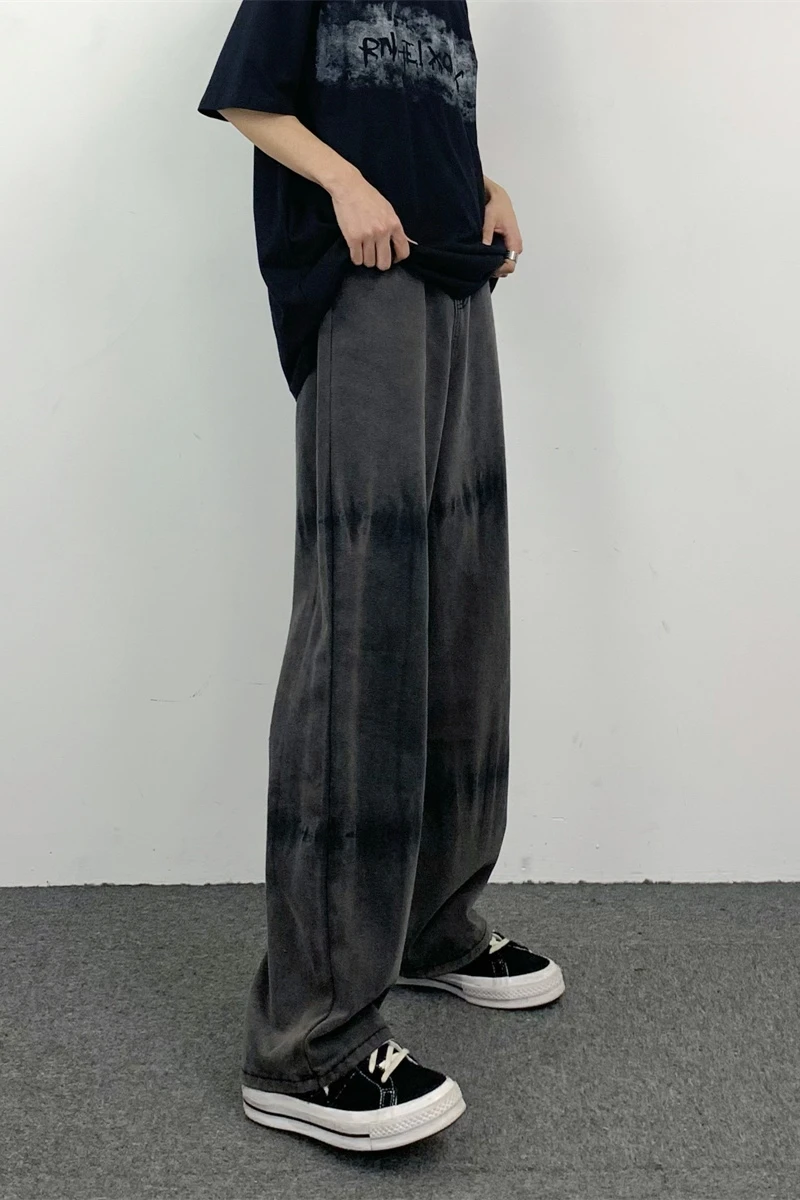 Pants Men's Jeans Hip Hop Loose Jeans Hip Hop Street Design Tie Dye Straight Pants Women's Loose Jeans Y2k Men Jeans Casual Men