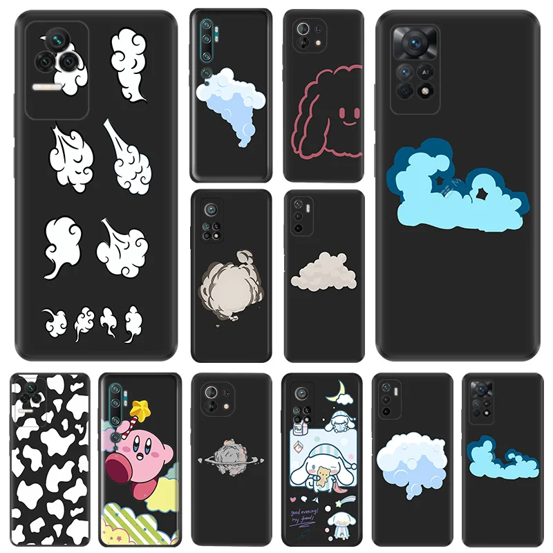 Матовый чехол для телефона Redmi Note 11 Pro 10 11s 10s 10a 10c Xiaomi 11t 10t Note10 Lite белый мультяшный