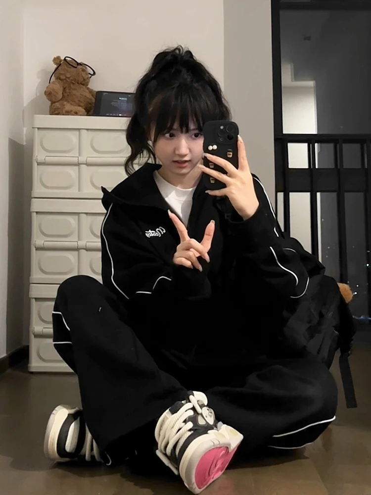 Американский винтажный Повседневный свитшот в стиле преппи Женский